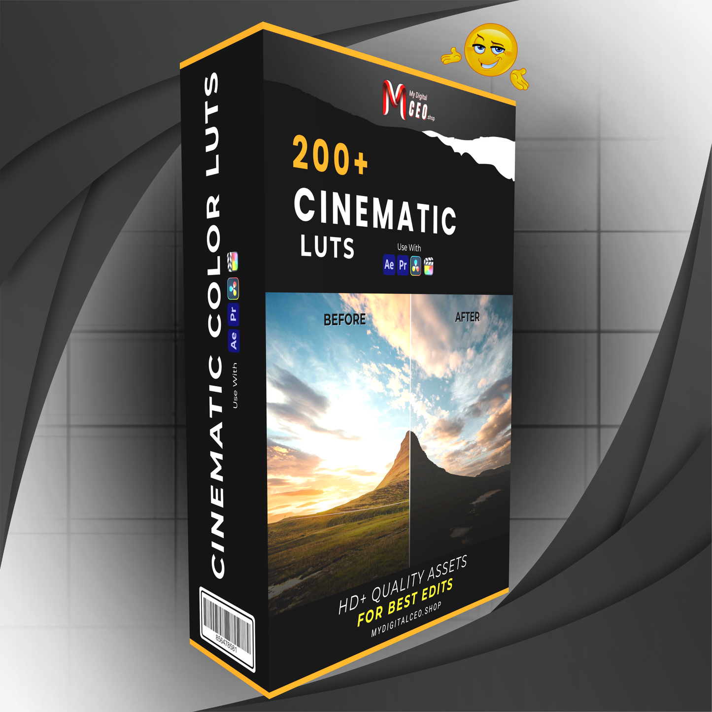 200+ Cinematic LUTs Color Grading Pack