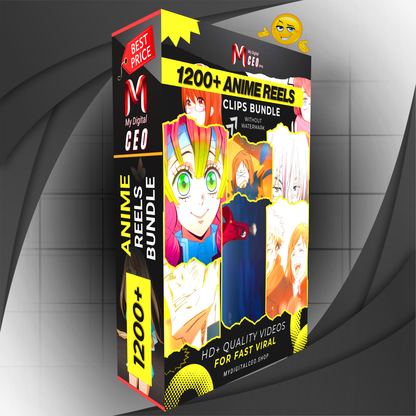 Viral 1200+ Anime Reels Clips Bundle for Instagram, TikTok & YouTube Shorts